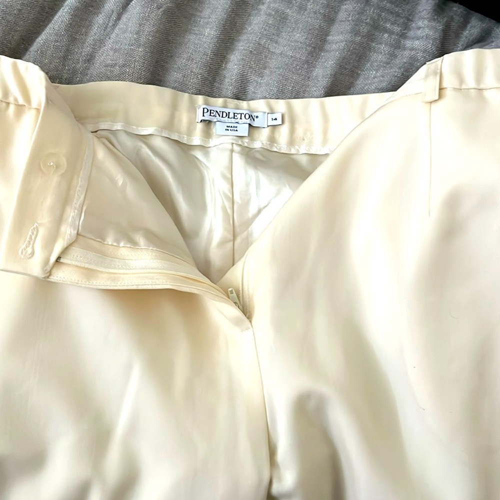 Pendleton cream wide leg trousers size 14